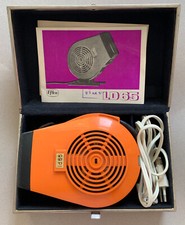 Fön Luftdusche LD 65 orange weißes Kabel gelbes Reiseetui mit Anleitung DDR 1977