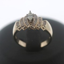 Marquise Gold Ring 416 10 Kt Gelbgold 0,75 Ct Diamant Goldring Damen Wert 2000,-