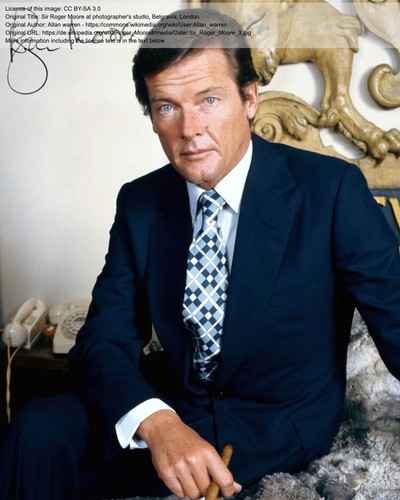 Repro autogramm roger moore - -,
