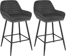 WOLTU Barhocker 2er Set Designer Barstuhl Polsterhocker mit Armlehnen Hocker