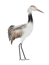 Wanddeko Kranich Metall Wandbild Deko Vogel Reiher Bild Figur Skulptur Hänger