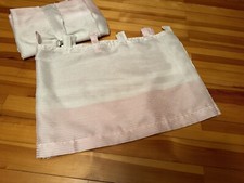 Gardine 3 Teile Set rosa weiß transparent Schlaufenstore Ausbrenner Kinderzimmer