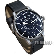 Luftwaffe Pilotenuhr Fliegeruhr ME109 Uhr Repro schwarz black