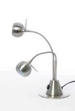 LED Tischleuchte oder Wandleuchte mit Schalter Bingo 2 flg. Tischlampe Nickel 
