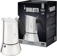 Bialetti Venus 6 Tassen Induktion Edelstahl Espressomaschine/Mokkakanne