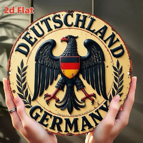 Blechschild rund germany - blechschild,
