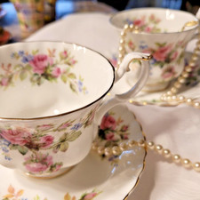 Pair of Royal Albert Moss Rose