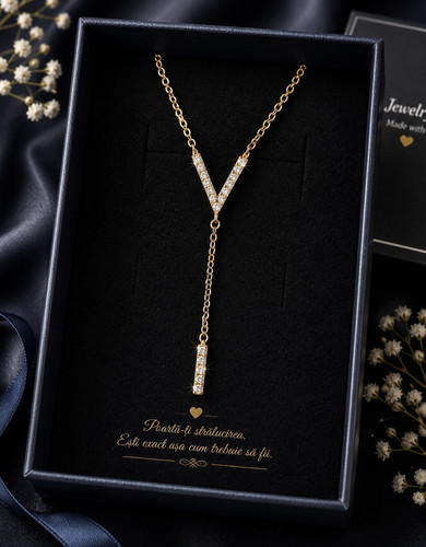 Goldfarbene halskette kette - halskette, /y-kette