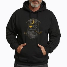 Herren Hoodie Seemann Kapitän | Kapuzenpullover Maritim Nautik Streetwear
