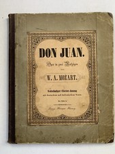 Noten . Mozart. Don Juan. Klavierauszug mit Text.