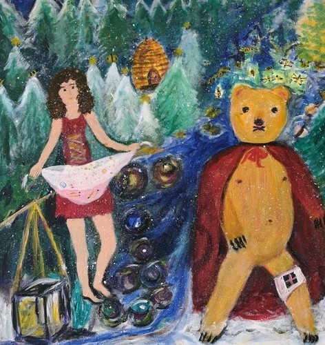 Buntes acrylgemälde zum - buntes,