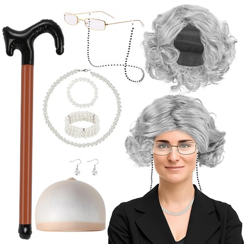 Stück oma perücke - 9,