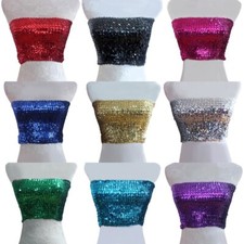 Damen Pailletten Bustier