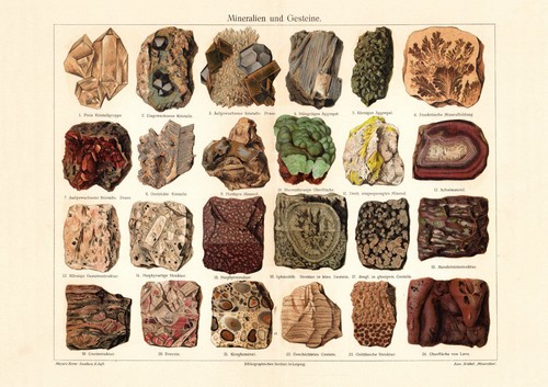 Mineralien gesteine - &,