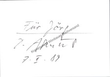 Original Autogramm Dieter