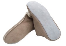 Lammfell leder mokassin - lammfell,