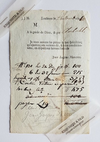 1801 mercier lausanne zurzach - 1801,