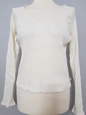 QS by S.OLIVER Damen T-Shirt Bluse Langarm Baumwolle weiß Gr. XL NEU UVP 22,99€