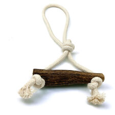 PITUPITA Hirschgeweih Beissring mit Seil vom Rothirsch