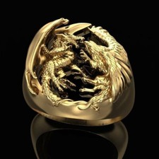 Edler Herren Drachen Ring