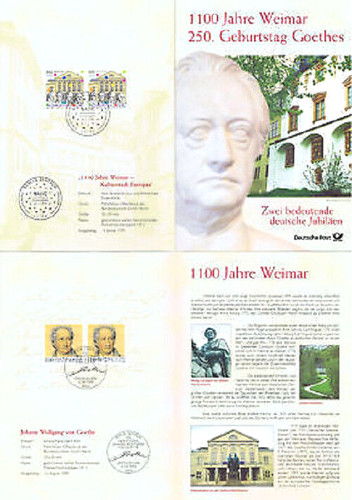 Brd 1999 goethe und weimar - goethe,