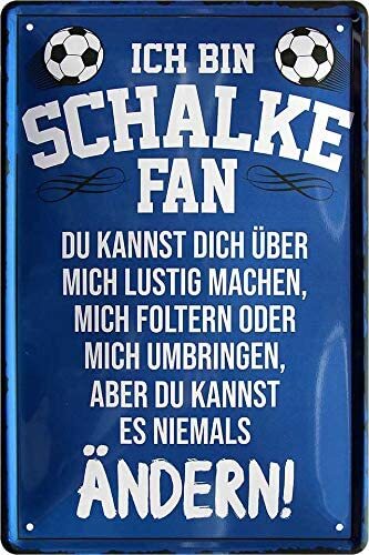 Blechschild fußball hier - blechschild,