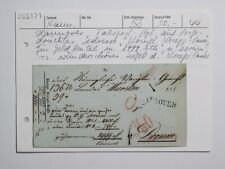 Hannover Fahrpoststempel Geldsendung, Königl.Kriegskasse nach Dorum, Siegel