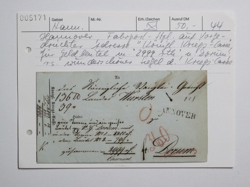 Hannover fahrpoststempel - hannover,