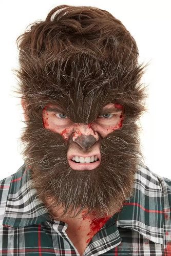 Haarige werwolf halbmaske - haarige, fx