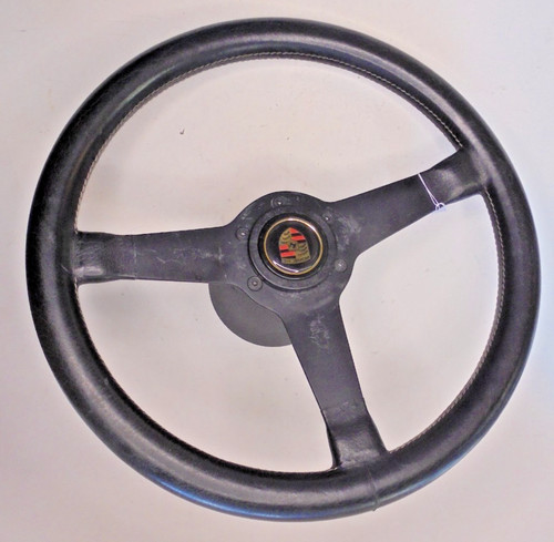 Lederlenkrad schwarz 340mm - lederlenkrad, Ø