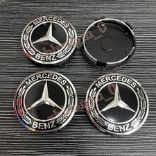 4X Für Mercedes Benz Logo Embleme Nabendeckel Felgendeckel Radnabendeckel 60mm
