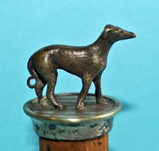 Alter Metall Zierkorken Hund /
