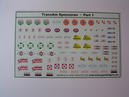 Decals sponsoren transam - decals,