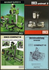 EMCO Konvolut Prospekte Kataloge Manual Broschüre Werbung Drehmaschine Selten