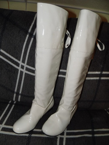 Stiefel lack weiß 42 - stiefel,