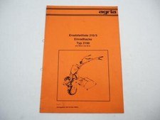 Agria 2100 Einradhacke Ersatzteilliste Ersatzteilkatalog 1981
