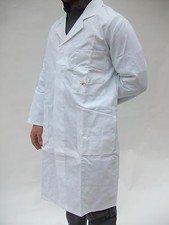 Damenkittel langarm Gr 42 Arbeitskittel Kittel Berufskittel Laborkittel weiß neu