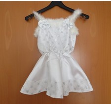 ? süßes Engel-Kostüm / Kleid  ~ weiß ~ Gr. 116  Weihnachten Karneval Fasching