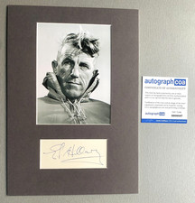 EDMUND HILLARY (†2008)Mount Everest signed Passepartout 21x30 Autogramm COA ACOA