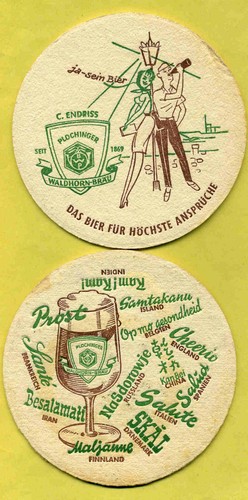 Bierdeckel waldhorn bräu - bierdeckel, waldhorn-bräu