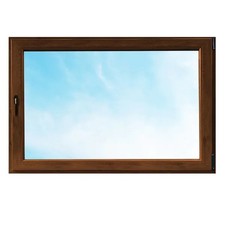 Kunststofffenster Standard OS 1, L, 90 × 60 cm, doppelt verglast, links - A