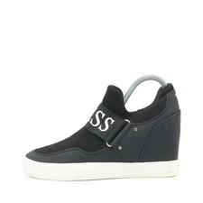 Guess Damen Keilabsatz Logo Sneaker Wedge Schwarz Keilsohle High-Top EU 36.5