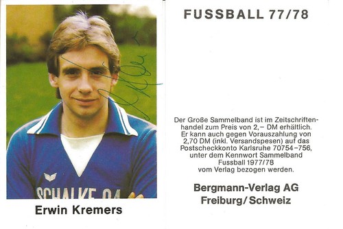Autogramm erwin kremers - erwin,