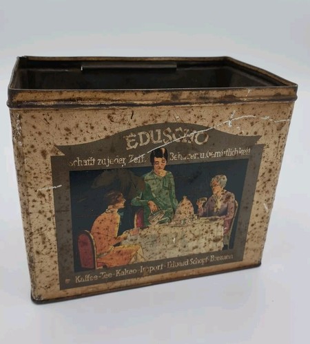 Vintage alte blechdose - blechdose, eduscho