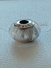 Original  Pandora Element, Charm Murano, retired, weiß, retired 