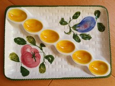 Servierplatte Eier-Spargelplatte handbemalt