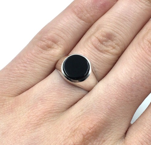 925 silber ring - ring, schwarzer