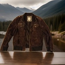 Wildlederjacke Herren Tom Tailor Gr. L Dunkelbraun lässiger Style