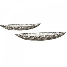 Schale "Purley" aus Metall Antik-Silber B/T/H:60/16/7cm Oval Dekoschale  Deko