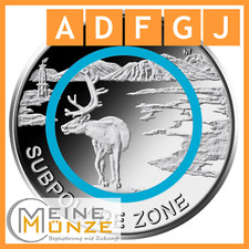 5 Euro Münze 2020 SUBPOLARE ZONE Klimazonen der Erde Deutschland ADFGJ Satz Set